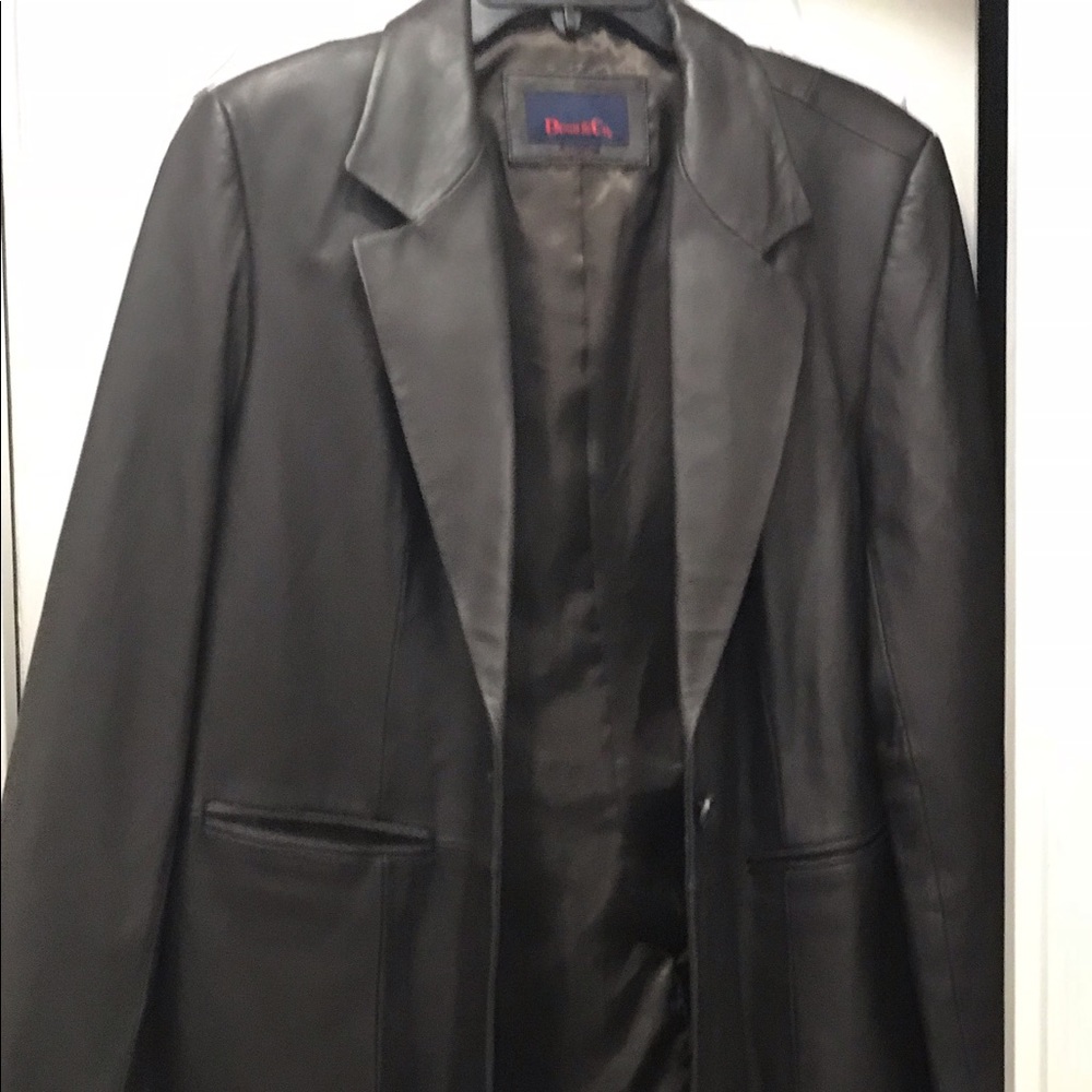 Black leather jacket